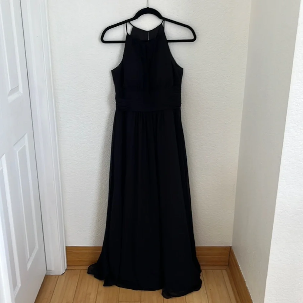 Azazie Bonnie - Size A8 - Black Chiffon - Picture 3 of 9